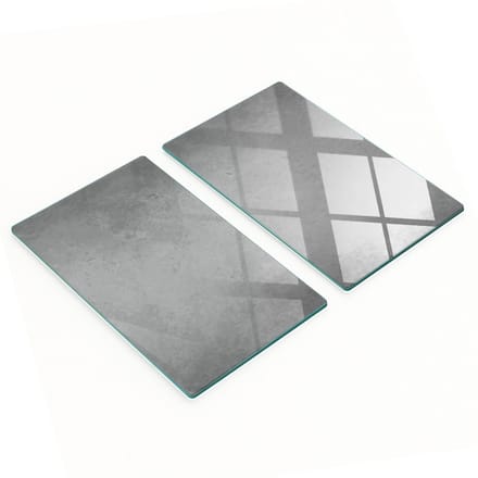 Multifunctionele decoratieve keukenplanken van gehard glas en beton, 2x30x52 cm