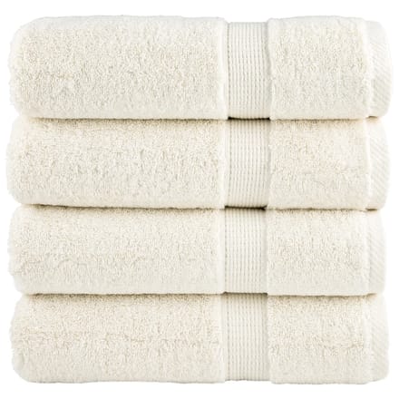 vidaXL - Badhanddoeken - SOLUND - 4 - st - 600 - g/m² - 70x140 - cm - crèmekleurig