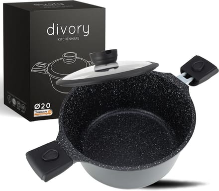 Grote kookpot 20cm - 3L inductie soeppot met afneembare handvatten