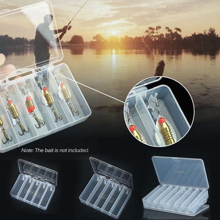 5-compartimentenvisaashaakdoosAasopslagkofferVisgereedschapTackle OrganizerSorteren S gray