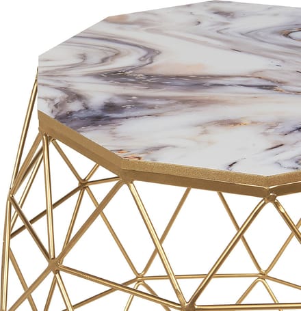 HALSEY - Bijzettafel - Goud - MDF