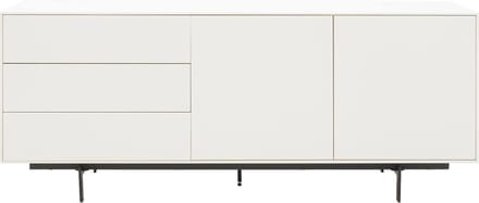 Goossens Dressoir Verona, 2 Deuren 3 Laden - Wit