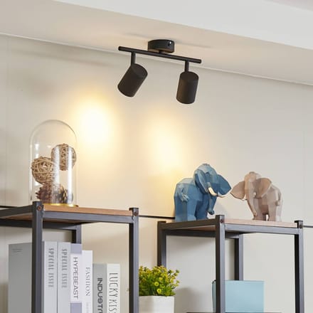 Lindby - buitenspot - 2lichts - IJzer, metaal - H: 15.5 cm - GU10 - zandzwart