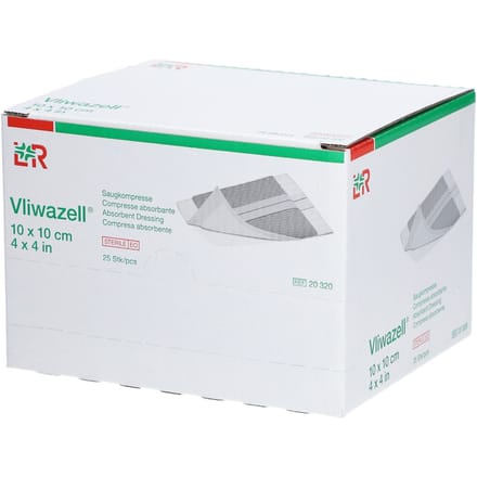 Lohmann & Rauscher Vliwazell 10x10cm 20320 25 Compressen