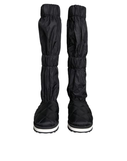 Gequilte Nylon Boots Modelblack