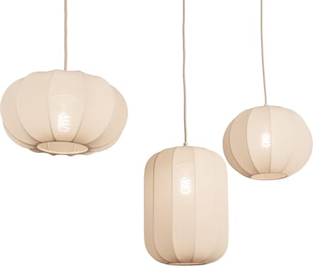 Lumidora Hanglamp 75176 - TACK - 3 Lichts - E27 - Beige - Zand - Metaal