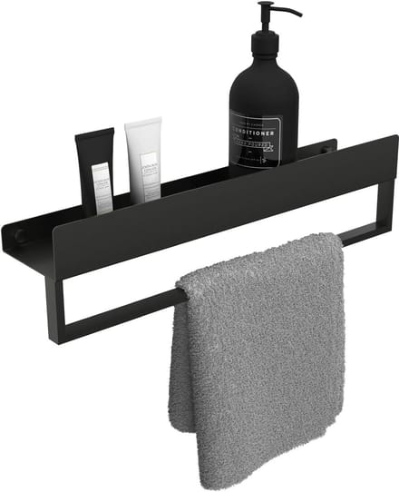 Rea SF01-450-B 45cm - Badkamerplank Voor In Het Bad - Zwart - 10X30X10CM