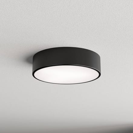 TEMAR LIGHTING Plafondlamp Cleo, Ø 30 cm, IP20, zwart, metaal, E27