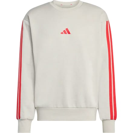 Adidas Essentials 3 Stripes Fleece Sweatshirt Beige S Man
