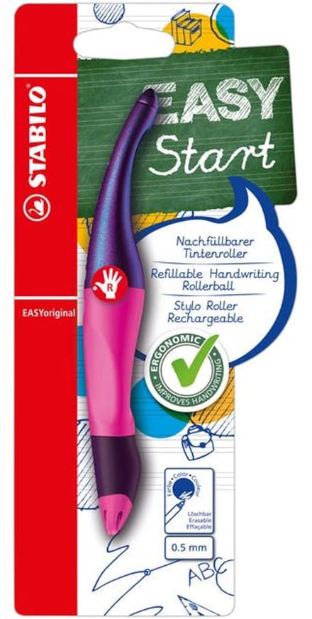 Rollerpen STABILO Easyoriginal rechtshandig hologr ed M magenta blist | 5 stuks