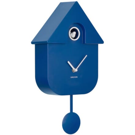 Karlsson wandklok modern cuckoo cobalt blue