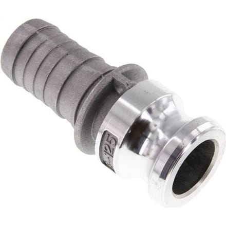 Camlock DN 32 (1 1/4'') Koppeling Aluminium met slangpilaar (32 mm) Type E MIL-C-27487