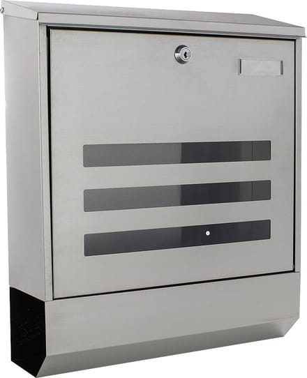 Rottner Brievenbus Mara - RVS - 40x35x12cm - Krantenvak