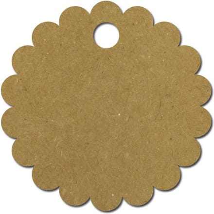 Meyco Hobby - 10 Cadeau Kaartjes met touw - Kraft Bloem