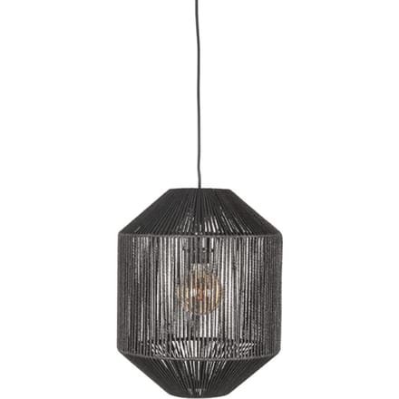LABEL51 Ibiza Hanglamp - Zwart - Stof - 1-Lichts Cilinder