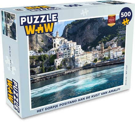 Puzzel Positano aan de kust van Amalfi - Legpuzzel - Puzzel 500 stukjes