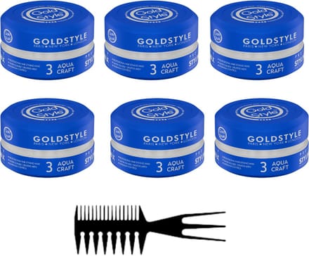 Gold Style Haar Wax Mannen - Gold Style Aqua Craft Styling Wax 900 ml [ 6 Stuks ]