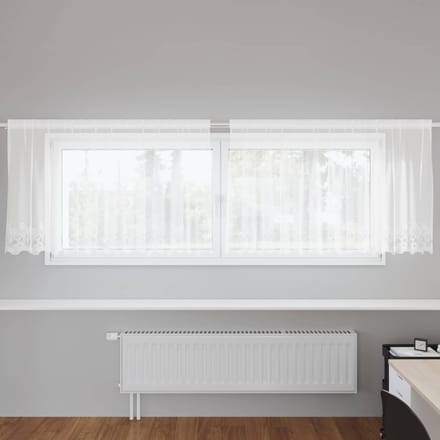 vidaXL Kantgordijn Wit 100 x 300 cm Polyester