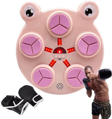 Muziek Bokszak - Fitness Machine - Interactieve Training - Verstelbare Snelheid - 30 cm - Roze