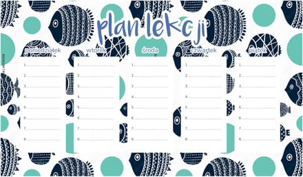 Wallvy - Magnetisch Lesrooster - Abstracte Vissen - 45x26cm - Personaliseerbaar