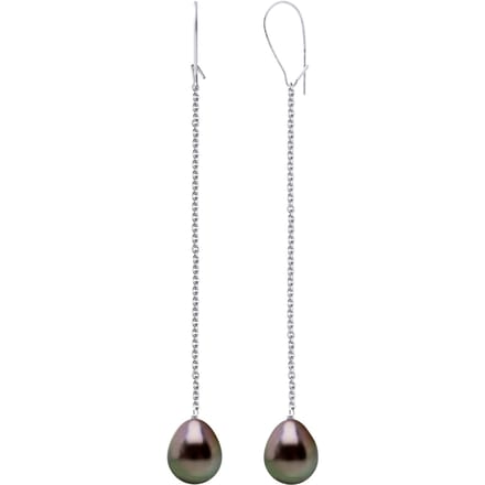 Oorbellen Echte Gecultiveerde Tahiti Parel Peer 10-11 mm