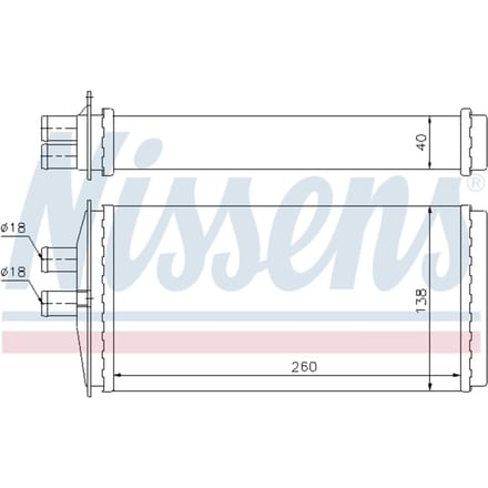 Warmtewisselaar, interieur verwarming NISSENS 73655