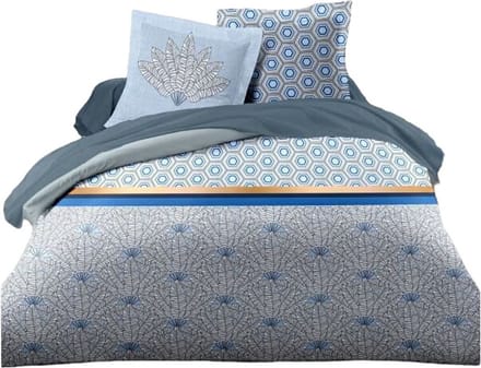 Noorse hoes HOME LINGE PASSION Wit Blauw 240 x 260 cm