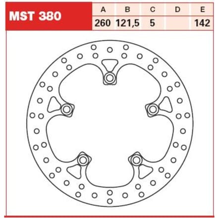 Remschijf TRW MOTO MST380