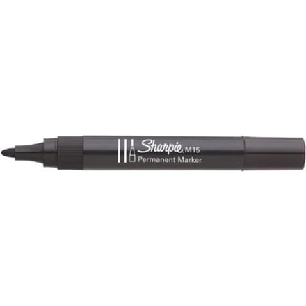 Sharpie M15 Permanent Markers | Bullet Tip | Black |12 Count