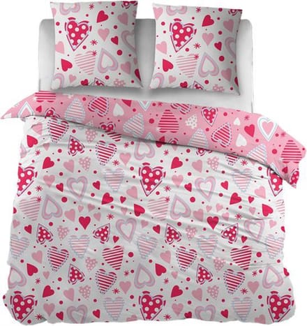 Snoozing Love - Dekbedovertrek - Lits-jumeaux - 260x200/220 cm - Rose