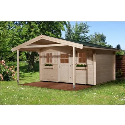 Weka Tuinhuis Met Overkapping 135 Gr1 300x380cm