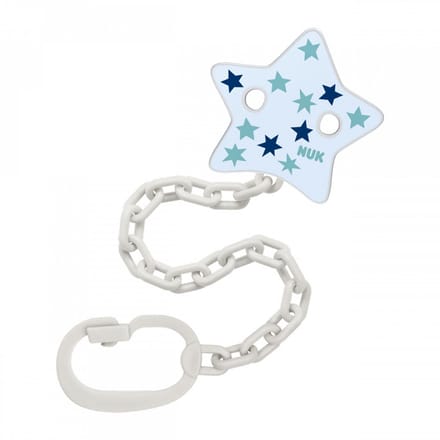 NUK Speenkoord met clip blauw - Fopspeenketting