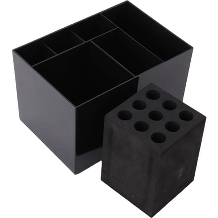 Kapperszaak Kapper Scharen Kammen Opbergdoos Organizer Kappersgereedschap Rek Houders black