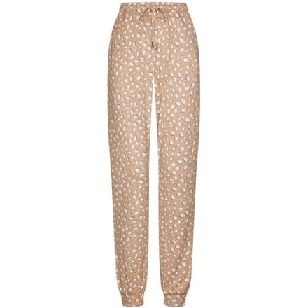 Rebelle Perzikfleece pyjamabroek speelse vlekken Beige vrouw 46