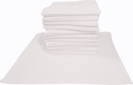 Linolux Vaatdoek - Wit - 100% katoen - 12 stuks