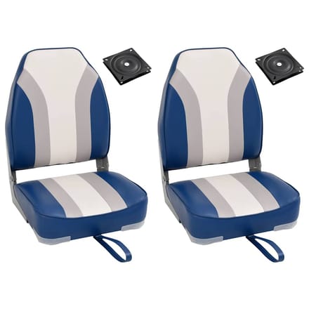 vidaXL - Bootstoelen - inklapbaar - 2 - st - met - hoge - rugleuning