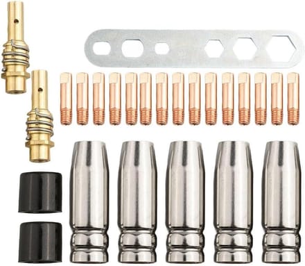 Laskit Accessoires - Lasbenodigdheden Set - Metaal Bewerken - Complete 25-delige set - 0.9 mm tips - Koperkleurig