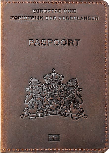 YONO Paspoort Hoesje NL - Paspoorthouder Leer - Houder - Cover - Mapje - Bruin