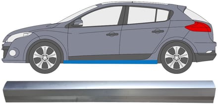 Reparatie dorpel voor Renault Megane III 2008-2016 / Links