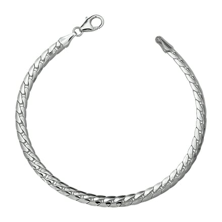 Glams armband gourmet bol 4,5 mm - Zilver