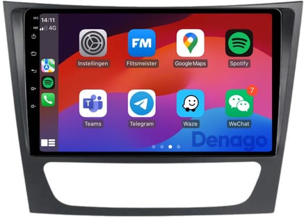 CarPlay autoradio geschikt voor Mercedes CLS | 2004 t/m 2008 | Android 16 | Draadloos Apple CarPlay & Android Auto | 2GB + 32GB | QuadCore processor | Denago DNG-A367 | 2025 model | 2004 2005 2006 2007 2008 | Bluetooth & Wifi