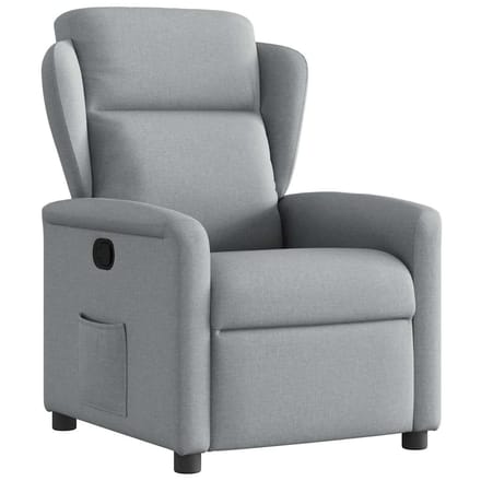 Vidaxl Fauteuil Slaapbank, Lichtgrijs, Gestoffeerd met Stof