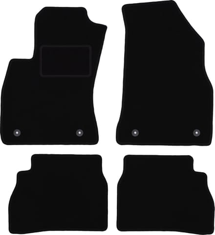 Zwarte velours vloermatten voor: Opel Combo D 0 (2011-2018)
