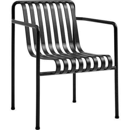 HAY - Palissade Dining Arm Chair - antraciet - zwart