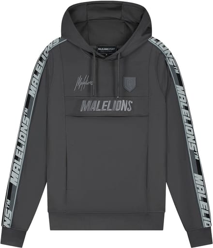 Malelions sport warming up hoodie in de kleur grijs.