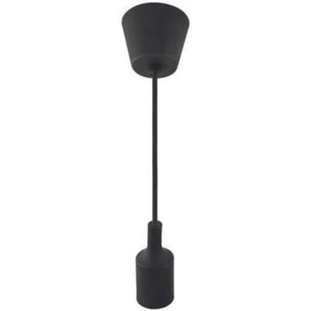 Suspension câble noir (1m) E27 IP20 max 60W noir