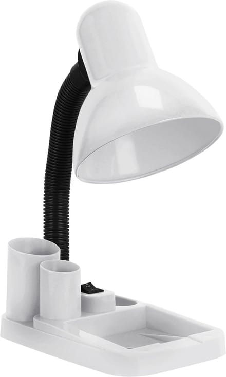 IDOL - Bureaulamp - E27 Fitting - Verstelbaar - Retro - Klassiek - Rond - Wit