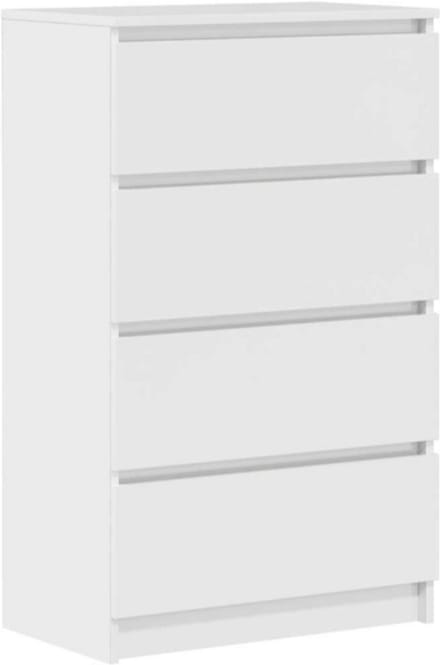 Dressoir 60x35x98,5 cm bewerkt hout hoogglans wit