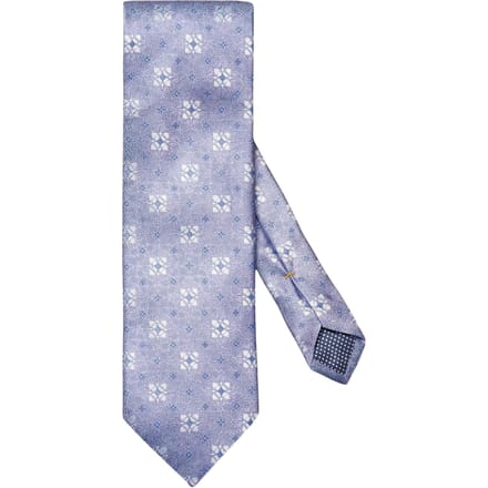 Eton Floral Silk Stropdassen Lichtblauw 100010851