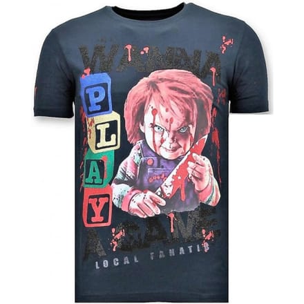 Luxe Heren T-shirt - Chucky Childs Play - Navy